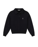 Signature Cropped Polo - Black