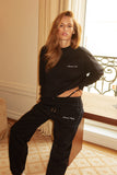 Signature Logo Embroidered Crewneck - Black