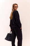 Signature Logo Embroidered Crewneck - Black