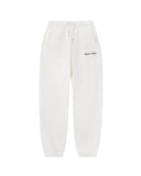 Signature Embroidered Sweatpant - Warm White