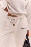 Signature Embroidered Sweatpant - Warm White