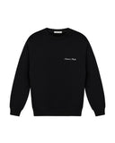 Signature Logo Embroidered Crewneck - Black