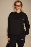 Signature Logo Embroidered Crewneck - Black
