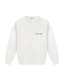 Signature Logo Embroidered Crewneck - Warm White