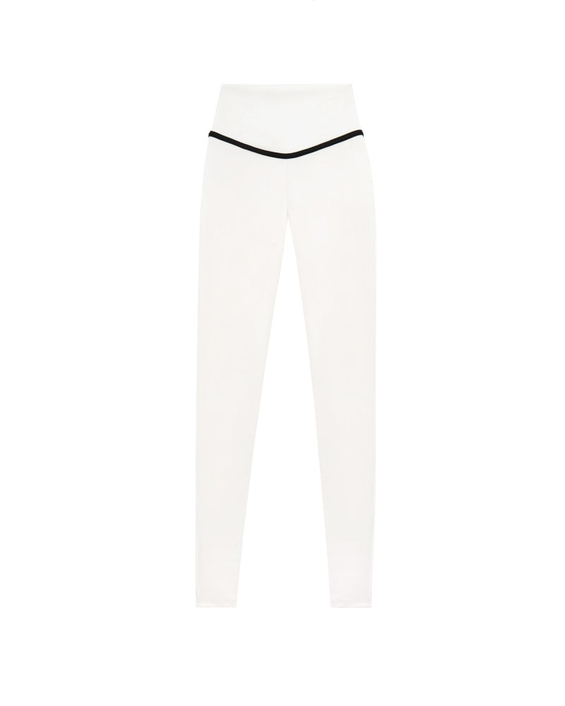 Ultimate Piping White Leggings