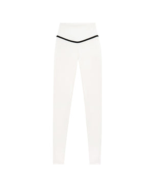 Ultimate Piping White Leggings