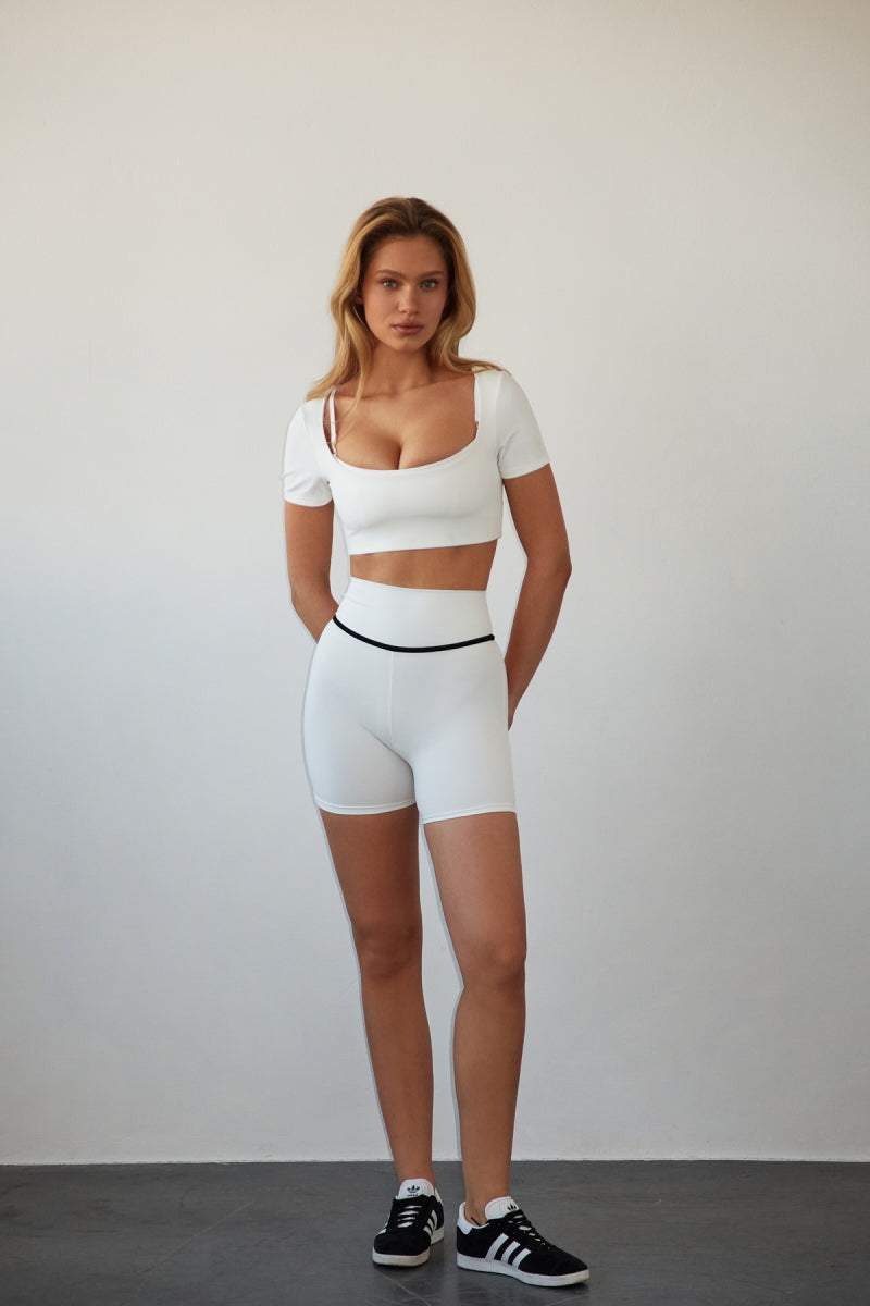 Ultimate Piping White Shorts