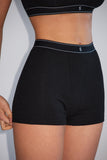 ULTIMATE RIBBED SHORTS BLACK