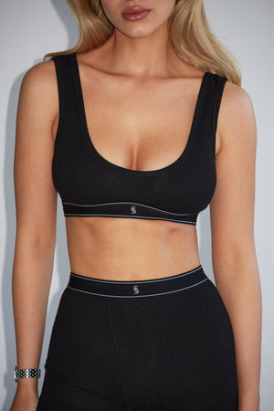 ULTIMATE RIBBED TOP BLACK