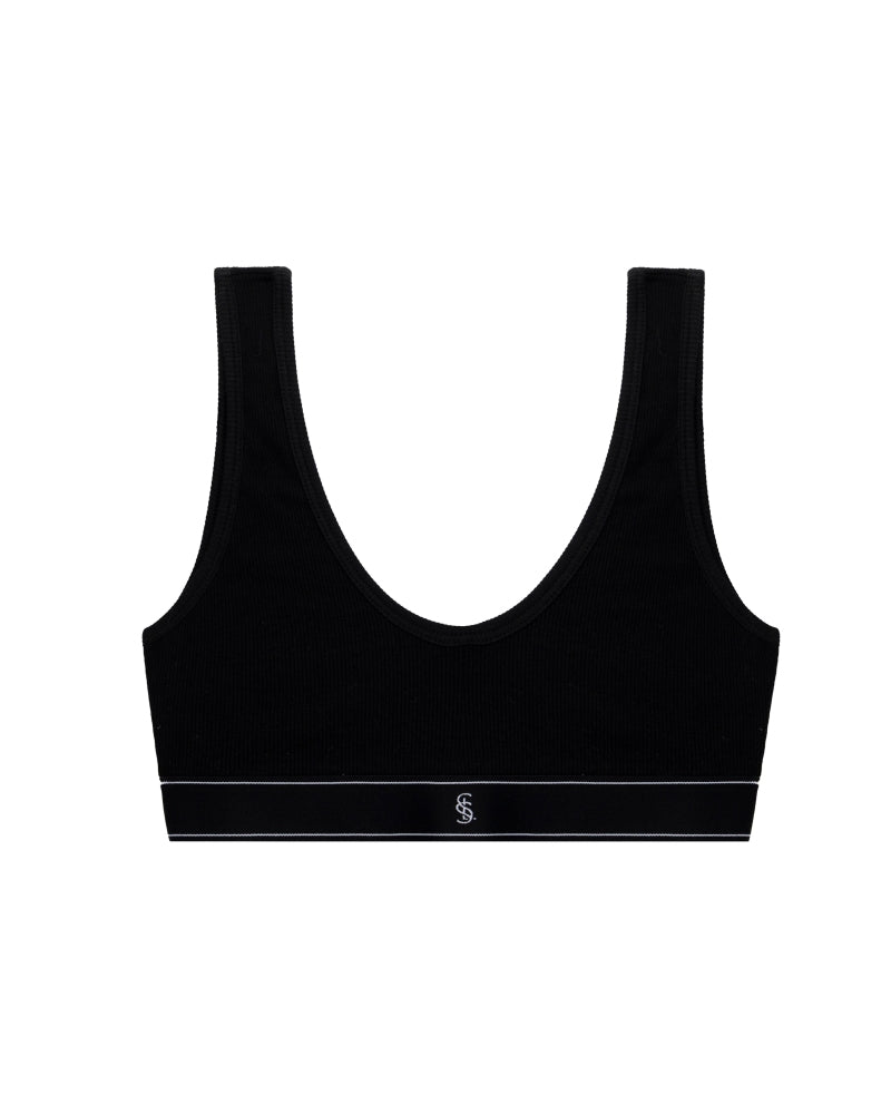 ULTIMATE RIBBED TOP BLACK