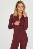Ultimate Sculpting Zip Up Jacket - Burgundy