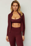 Ultimate Sculpting Zip Up Jacket - Burgundy