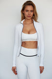 Ultimate Sculpting Zip Up Jacket - White