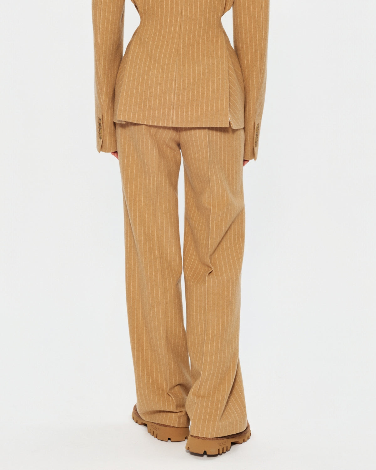 Класичні штани зі складками з вовни