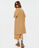 Двобортне пальто міді