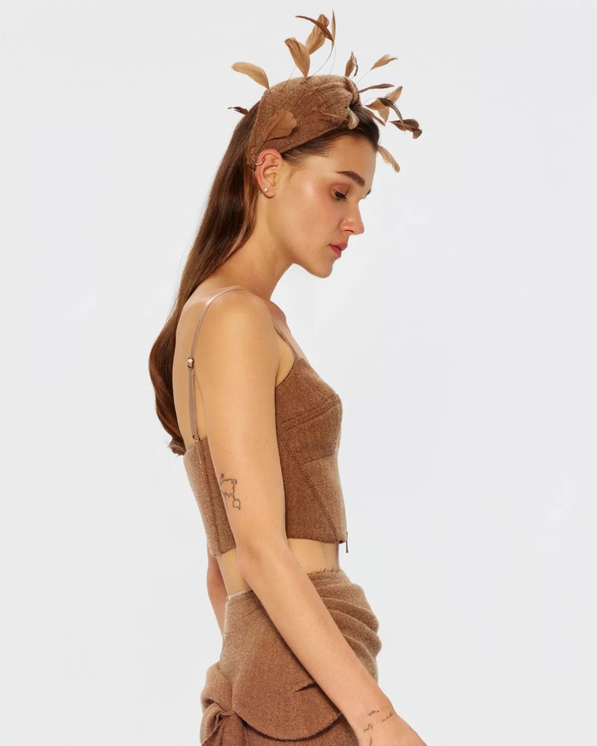 Короткий корсет з вовни