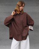 Комбінована оверсайз сорочка